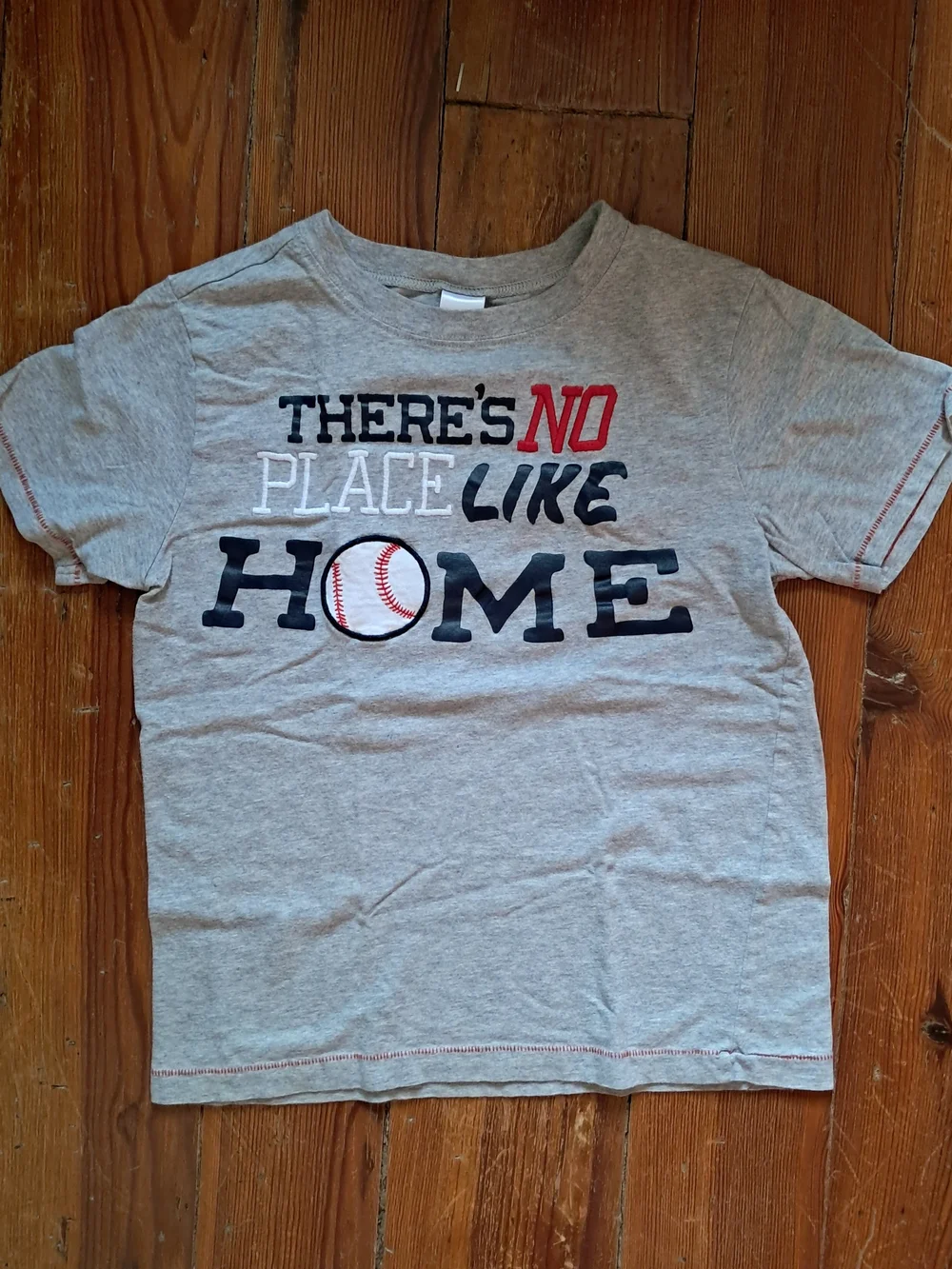 Gymboree Heather Gray Tee with Navy & Red Graphic